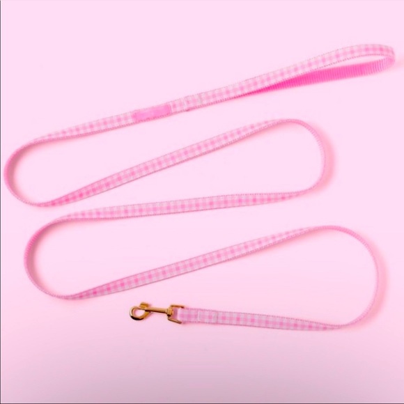 NWT Stoney Clover Lane x Target Pink Gingham Dog Leash, M/L - Picture 1 of 5